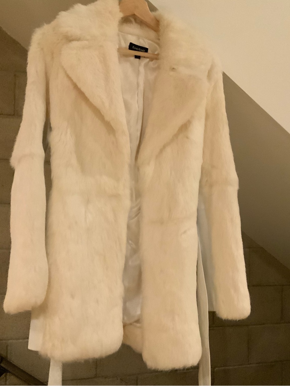 Bebe fur and leather jacket sz s - Picture 3 of 6